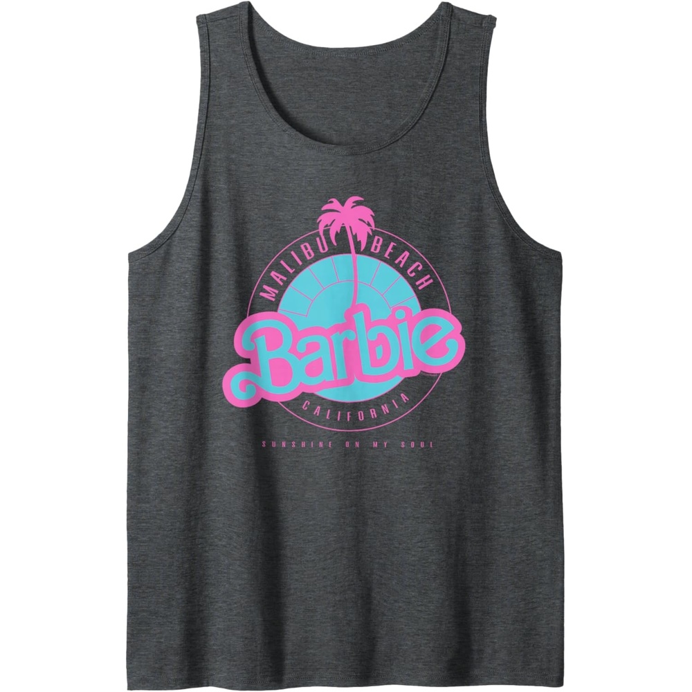 imageBarbie Malibu Beach California Tank TopDark Heather Grey
