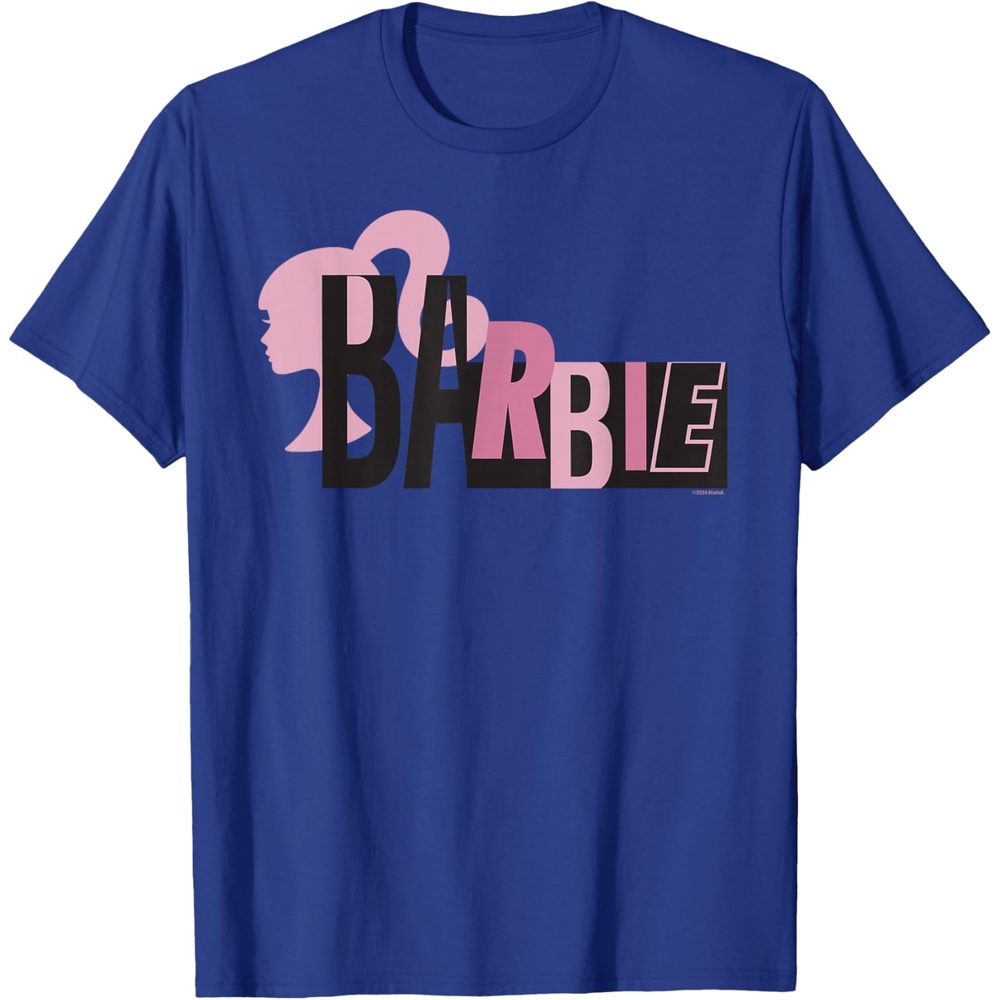 imageBarbie Mixed Black and Pink Logo TShirtRoyal Blue