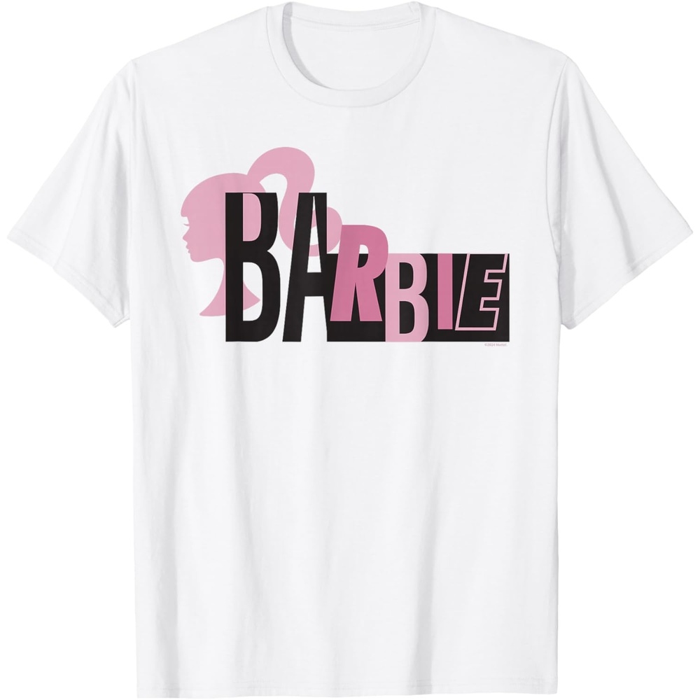 imageBarbie Mixed Black and Pink Logo TShirtWhite