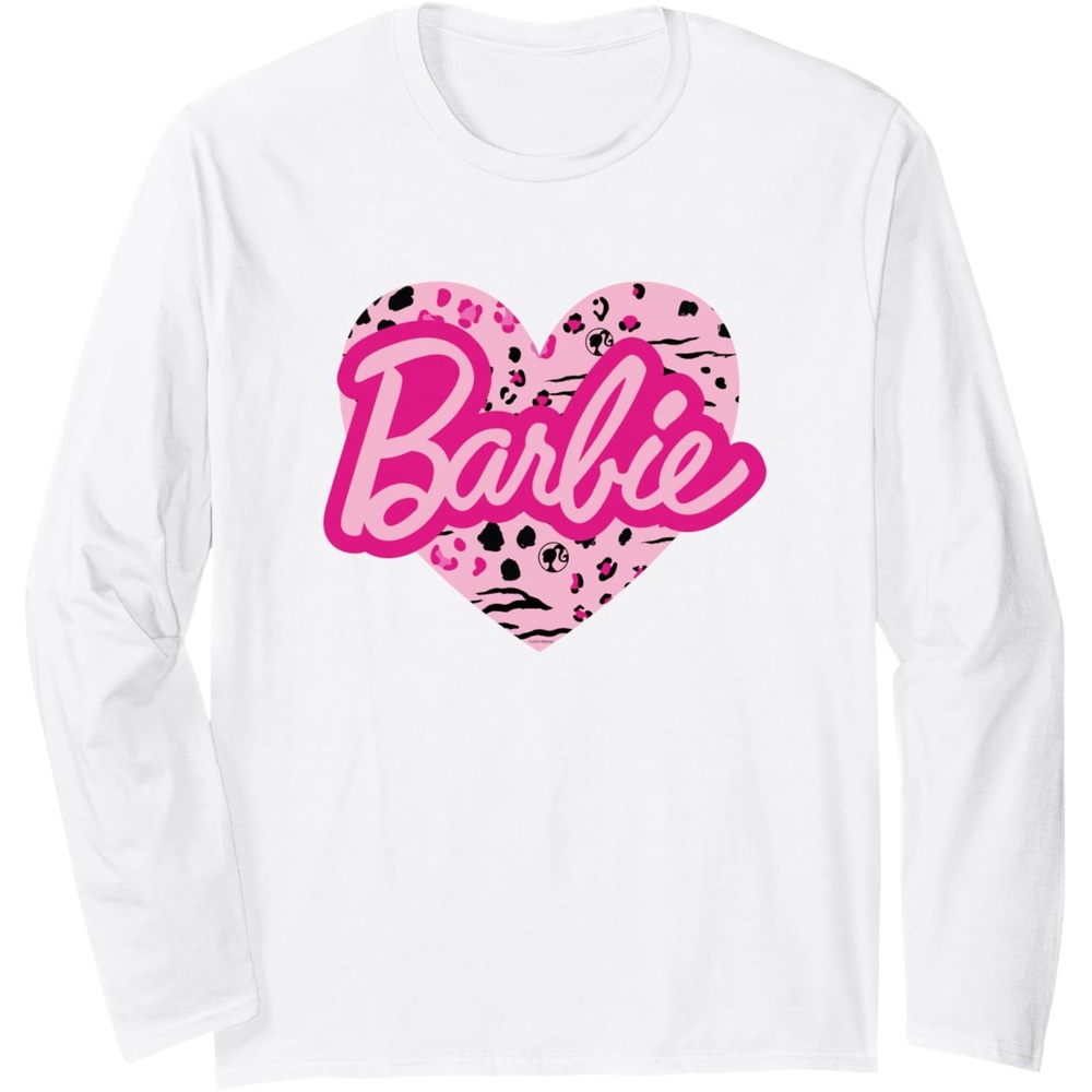 imageBarbie Patterned Heart Logo Long Sleeve TShirtWhite