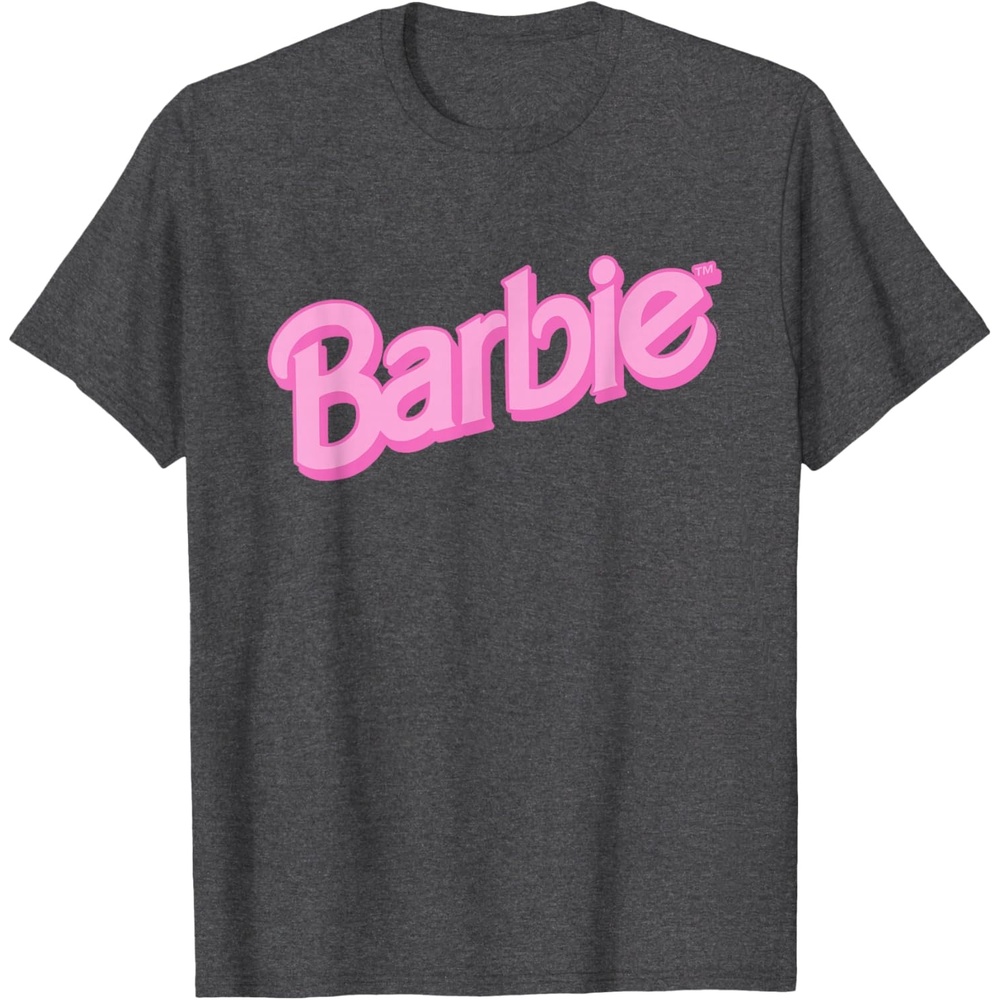 imageBarbie Pink Logo TShirtDark Heather Grey