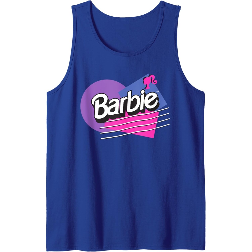 imageBarbie Retro Logo Tank TopRoyal Blue