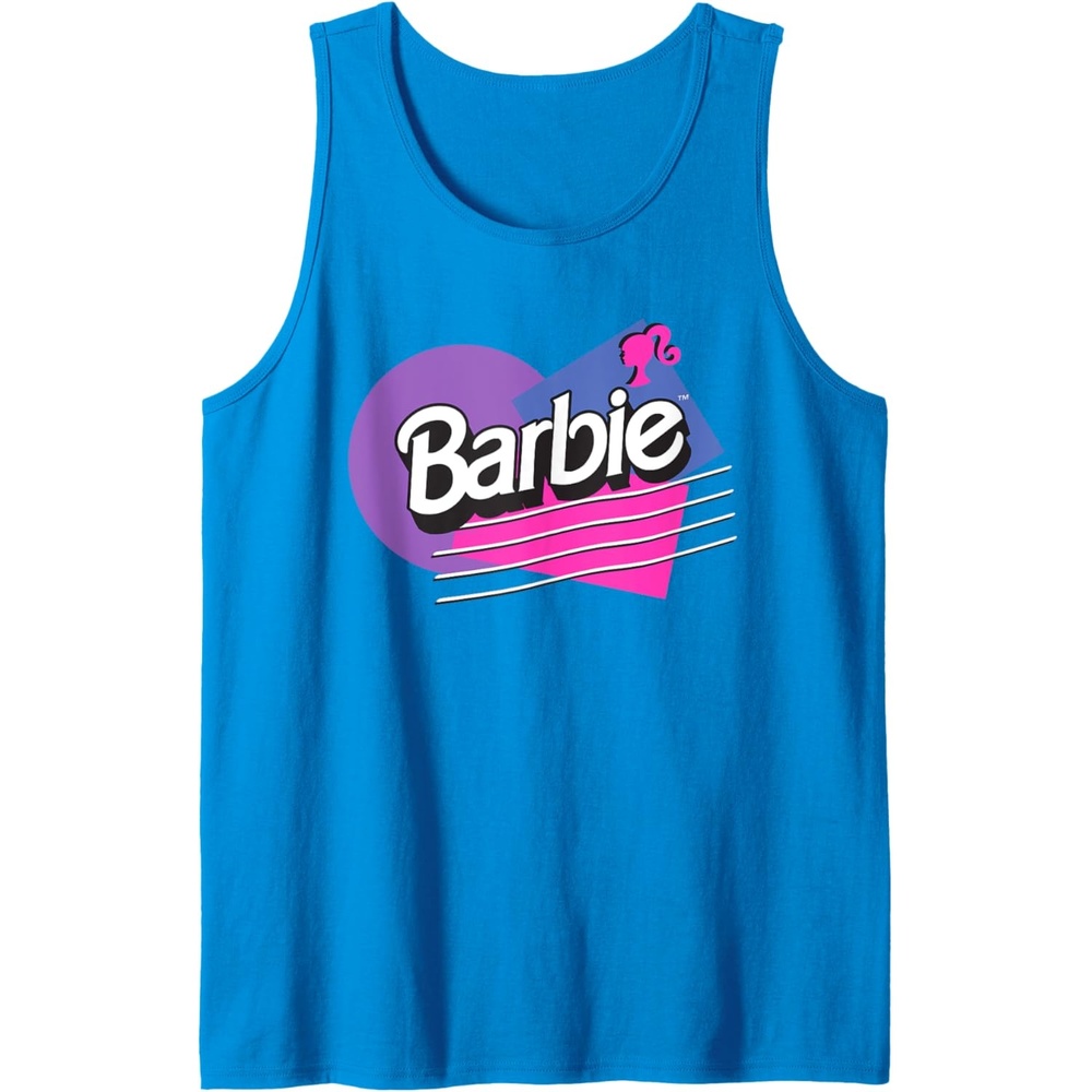 imageBarbie Retro Logo Tank TopSapphire Blue
