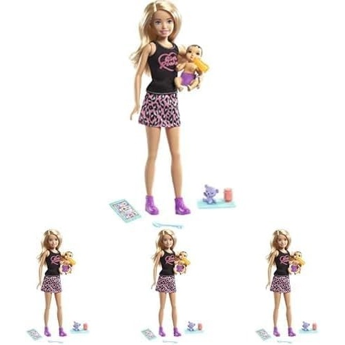 imageBarbie Skipper Babysitters Inc Set with 9in Brunette Skipper Doll Baby Doll amp 4 Storytelling Pieces for 3 to 7 Year OldsBlonde