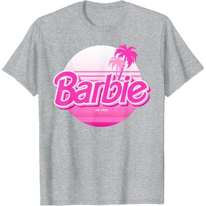 Barbie – Barbie Summer Logo T-Shirt(Heather Grey)