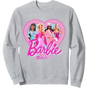 Barbie – Since 1959 Heart Sweatshirt(Heather Grey)