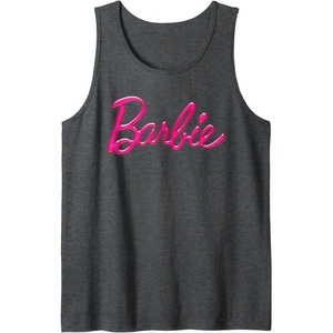 Barbie Classic Logo Tank Top(Dark Heather Grey)