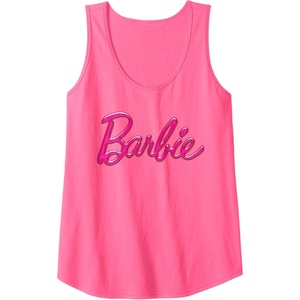 Barbie Classic Logo Tank Top(Neon Pink)