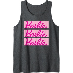 Barbie Classic Multi Logo Tank Top(Dark Heather Grey)