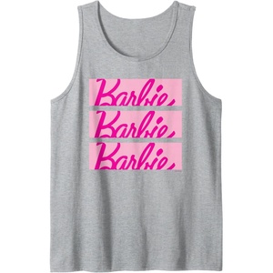 Barbie Classic Multi Logo Tank Top(Heather Grey)