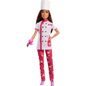 Barbie Doll & Accessories, Career Pastry Chef Doll with Hat, and Cake Slice(Pastry Chef)