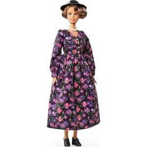Barbie Inspiring Women Eleanor Roosevelt Doll (12-inch) Wearing Floral Dress, with Doll Stand & Certificate of Authenticity, Gift for Kids & Collectors