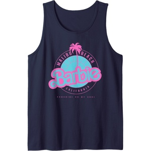 Barbie Malibu Beach California Tank Top(Navy Blue)