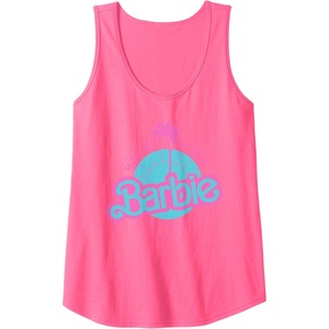 Barbie Malibu Beach California Tank Top(Neon Pink)