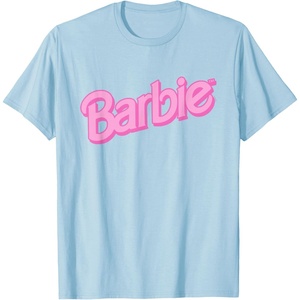 Barbie Pink Logo T-Shirt(Baby Blue)