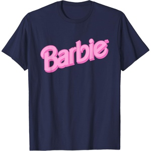 Barbie Pink Logo T-Shirt(Navy Blue)