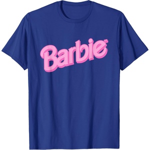 Barbie Pink Logo T-Shirt(Royal Blue)