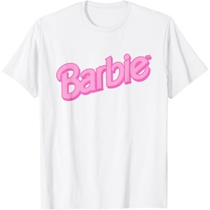 Barbie Pink Logo T-Shirt(White)