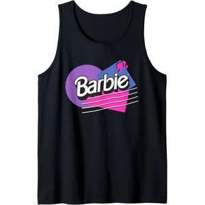 Barbie Retro Logo Tank Top(Black)