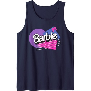 Barbie Retro Logo Tank Top(Navy Blue)