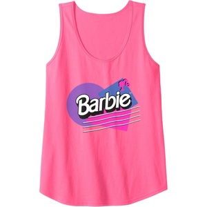 Barbie Retro Logo Tank Top(Neon Pink)