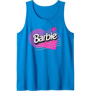 Barbie Retro Logo Tank Top(Sapphire Blue)