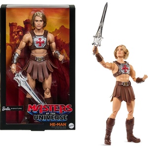 Barbie Signature Doll, Ken He-Man Collectible in Battle Harness, Sword, Doll Stand & Displayable Packaging, Motu Movie Theme(He-Man (Nicholas Galitzine))