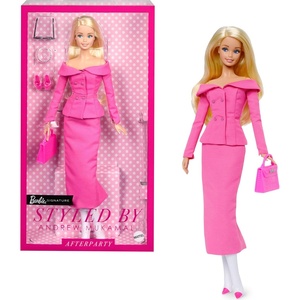Barbie Signature Styled by Andrew Mukamal Fashion Doll, Collectible with 3 Day-to-Night Looks & Accessories, Includes Stand
