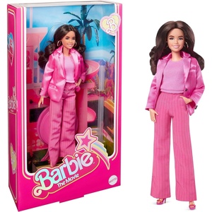 Barbie The Movie Doll, Margot Robbie as, Collectible Doll Wearing Blue Plaid Matching Set with Matching Hat & Jacket(Pink)