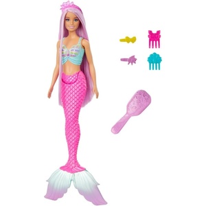 Barbie Unicorn Doll with 7-Inch-Long Magenta Fantasy Hair & Colorful Accessories for Styling Play, Themed Headband & Tail(Mermaid)