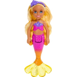 Barbie Unicorn-Inspired Chelsea Doll with Lavender Hair, Unicorn Toys, Horn Headband and Detachable Tail(Blonde Mermaid)