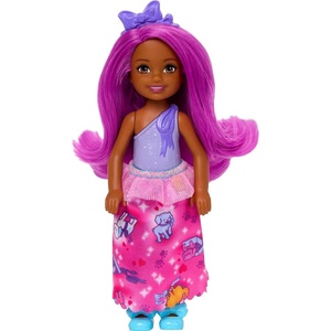 Barbie Unicorn-Inspired Chelsea Doll with Lavender Hair, Unicorn Toys, Horn Headband and Detachable Tail(Pink Hair Royal)