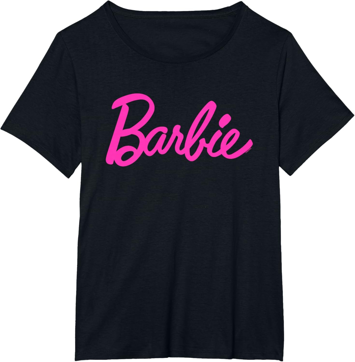 imageBarbie Classic Script Pink Logo TShirtBlack