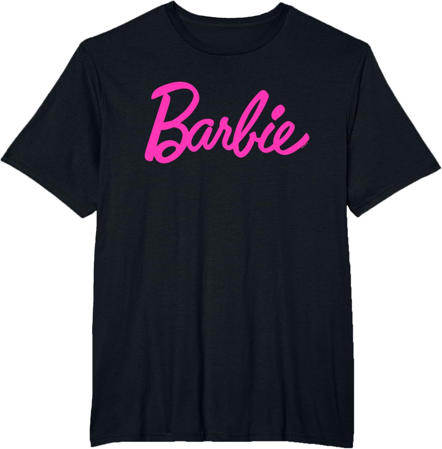 imageBarbie Classic Script Pink Logo TShirtBlack