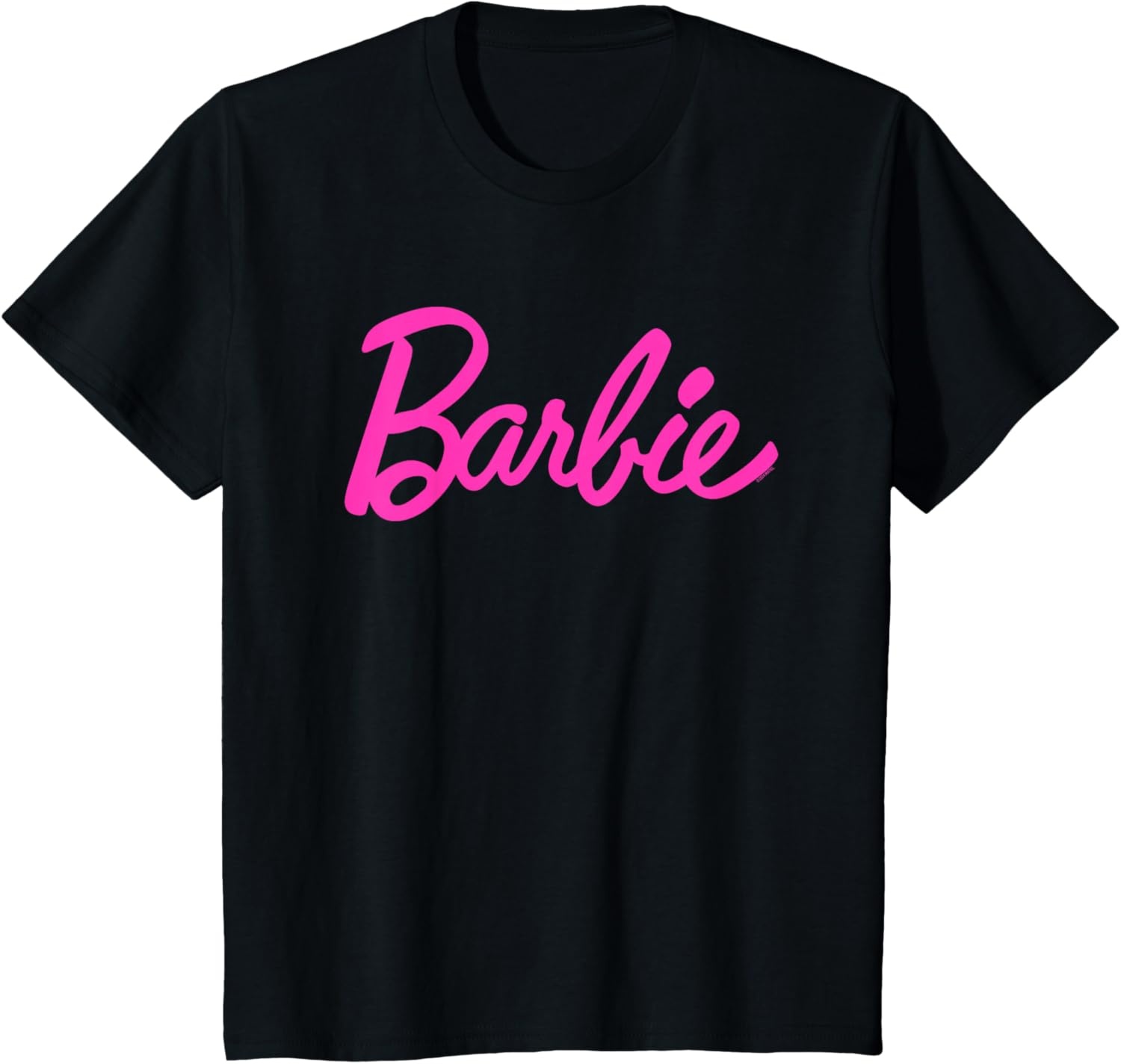 imageBarbie Classic Script Pink Logo TShirtBlack
