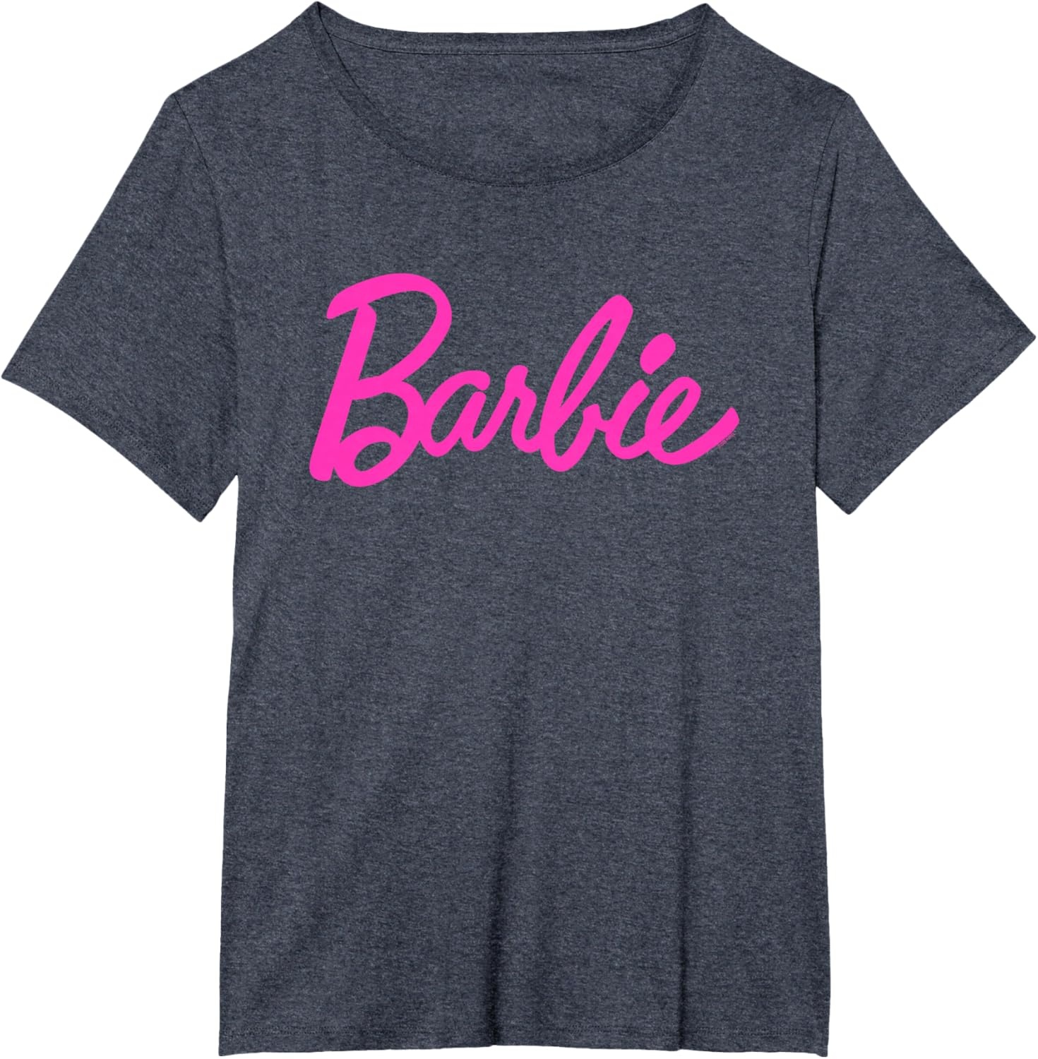 imageBarbie Classic Script Pink Logo TShirtHeather Blue