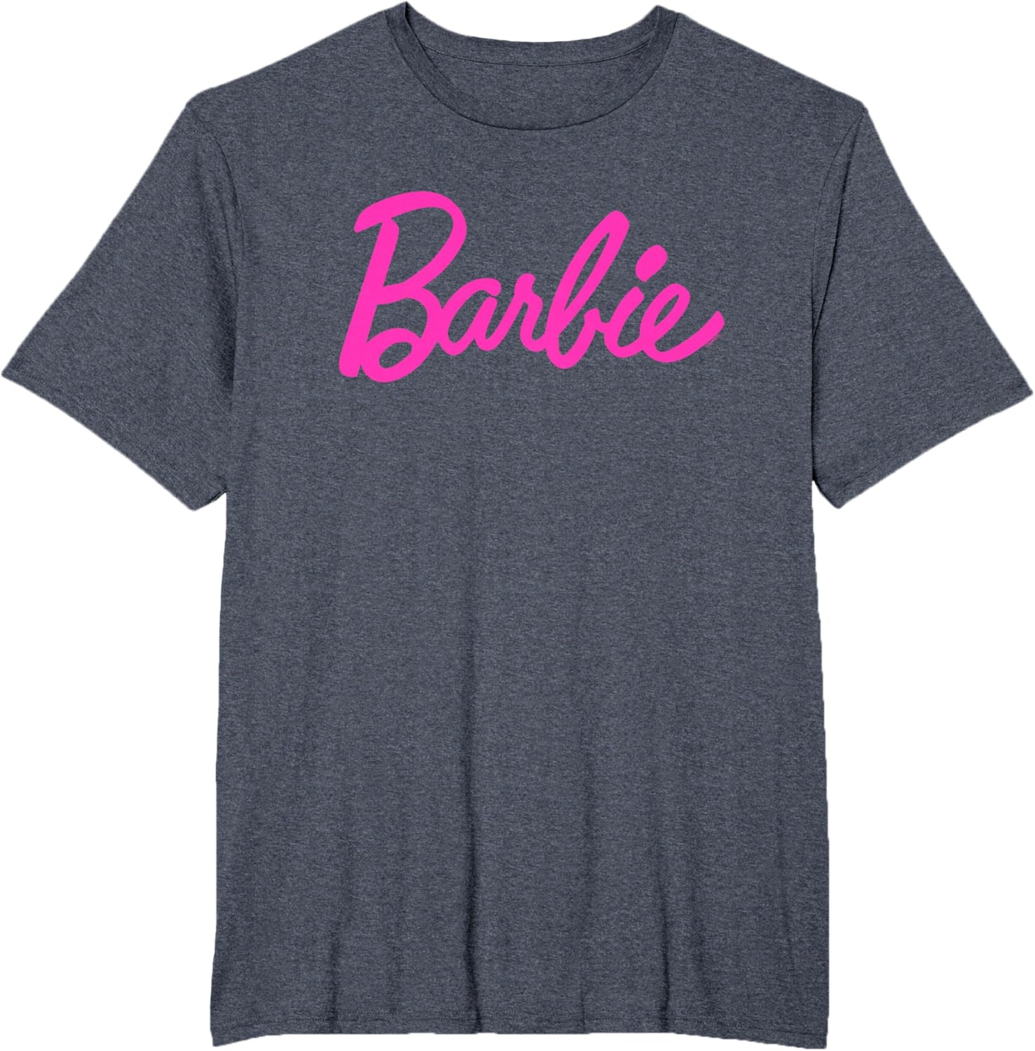 imageBarbie Classic Script Pink Logo TShirtHeather Blue