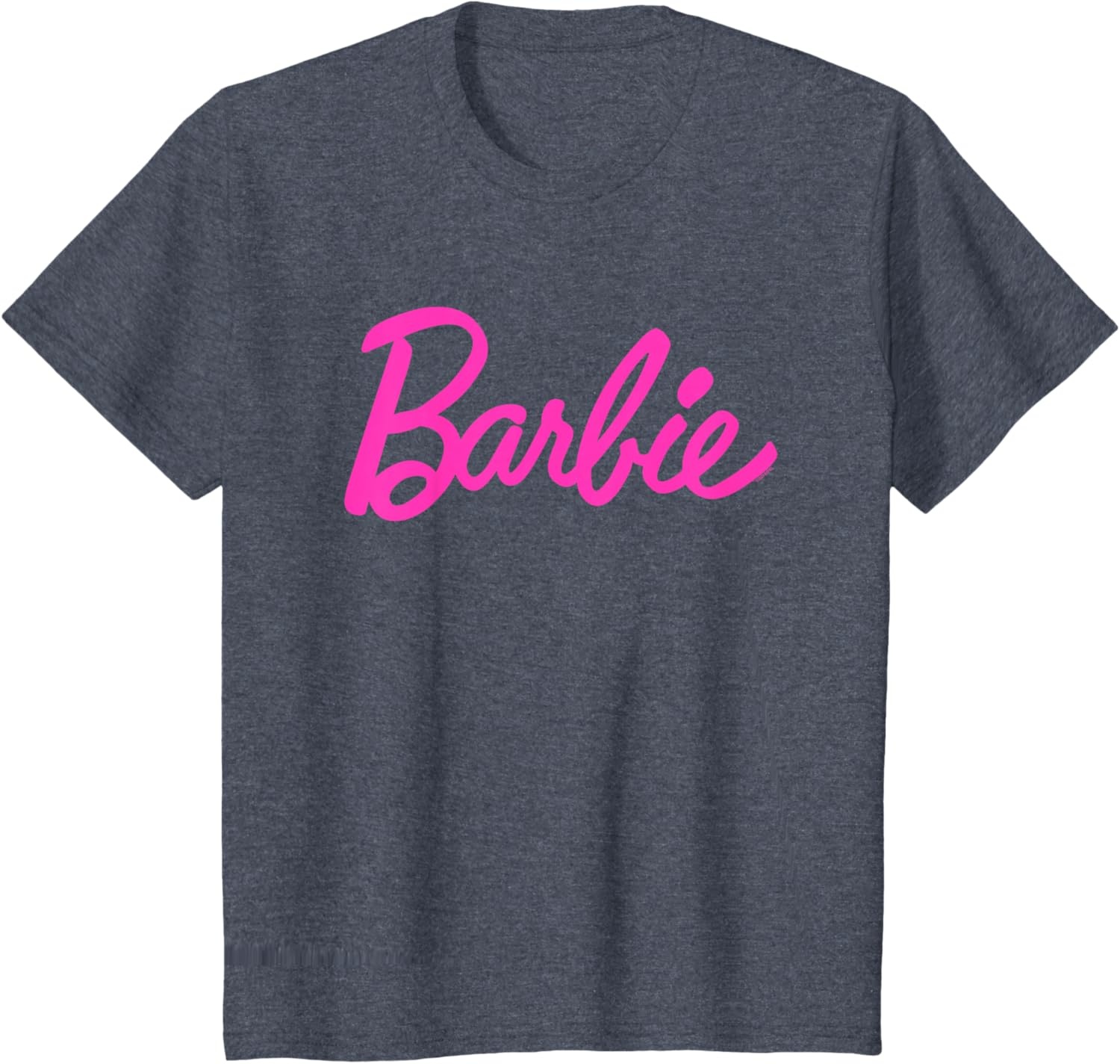 imageBarbie Classic Script Pink Logo TShirtHeather Blue