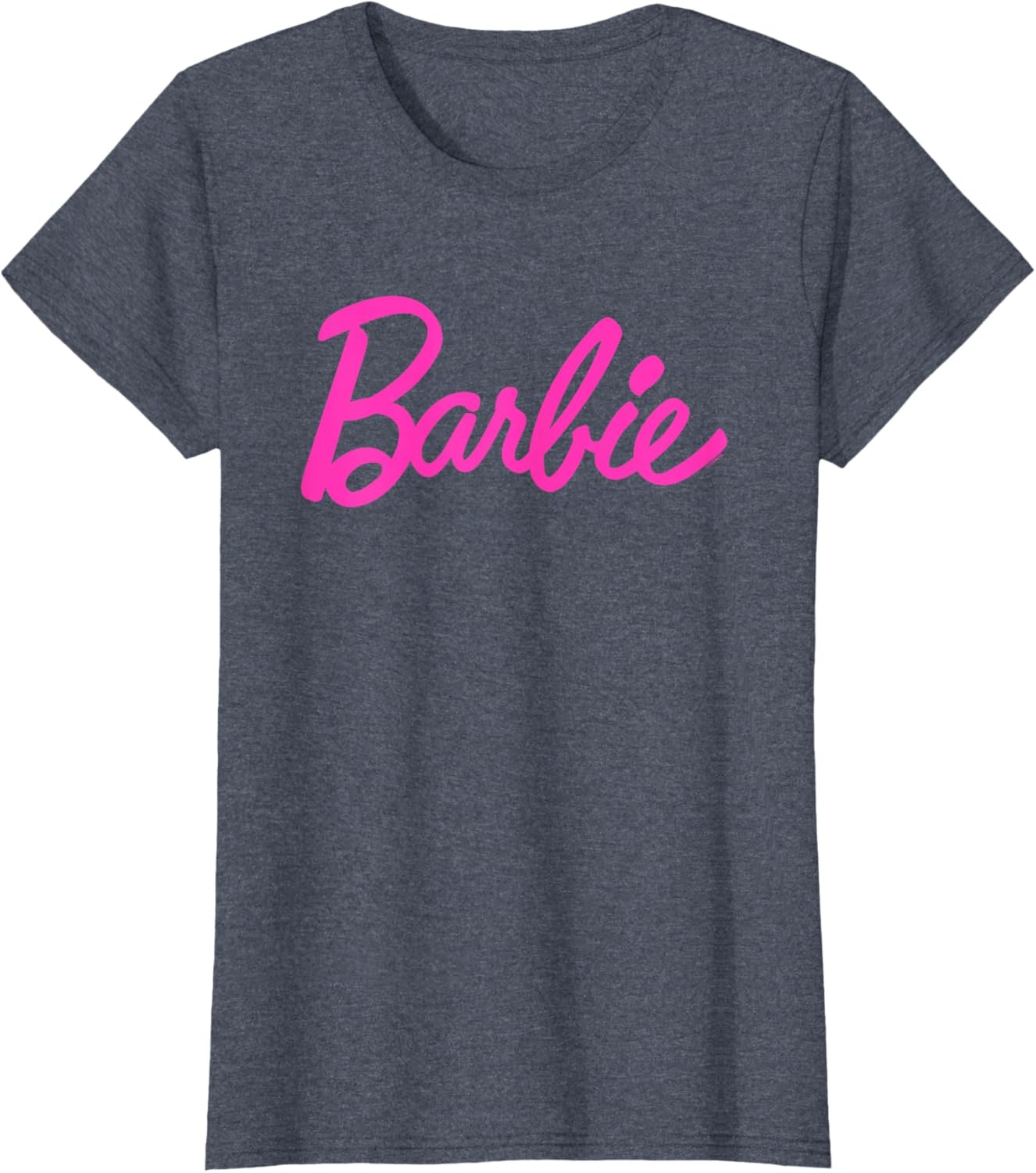 imageBarbie Classic Script Pink Logo TShirtHeather Blue
