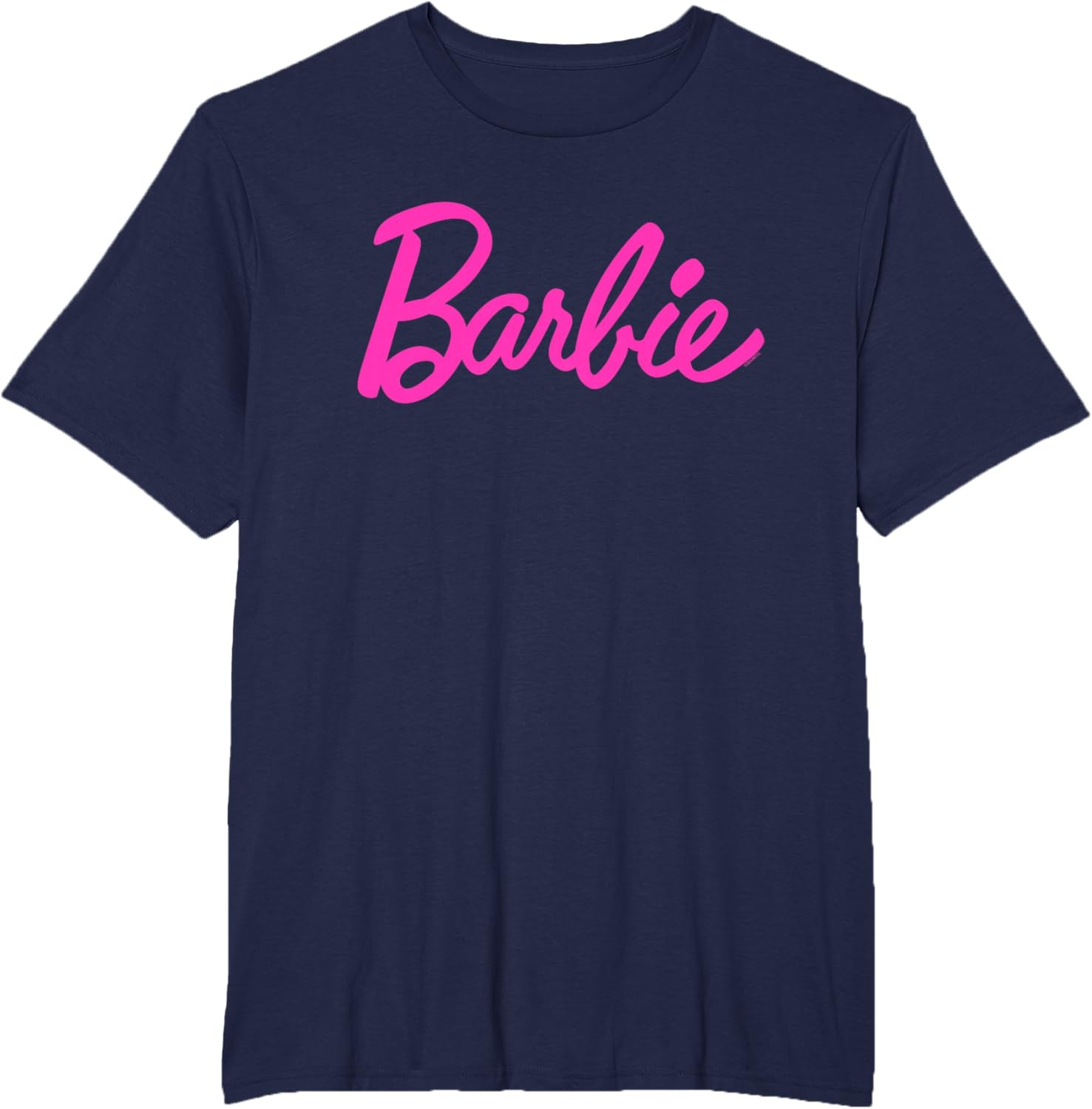 imageBarbie Classic Script Pink Logo TShirtNavy Blue