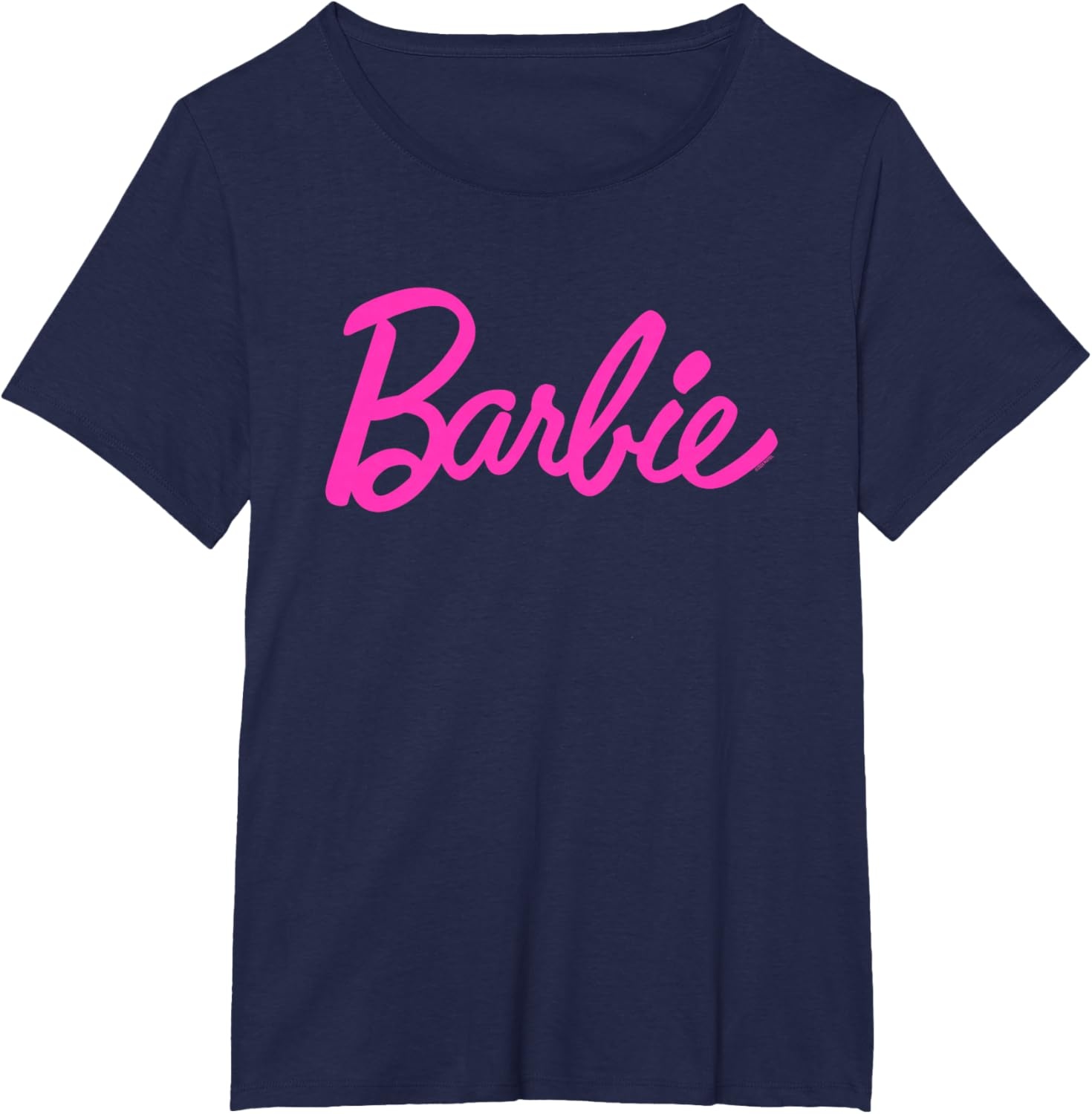 imageBarbie Classic Script Pink Logo TShirtNavy Blue