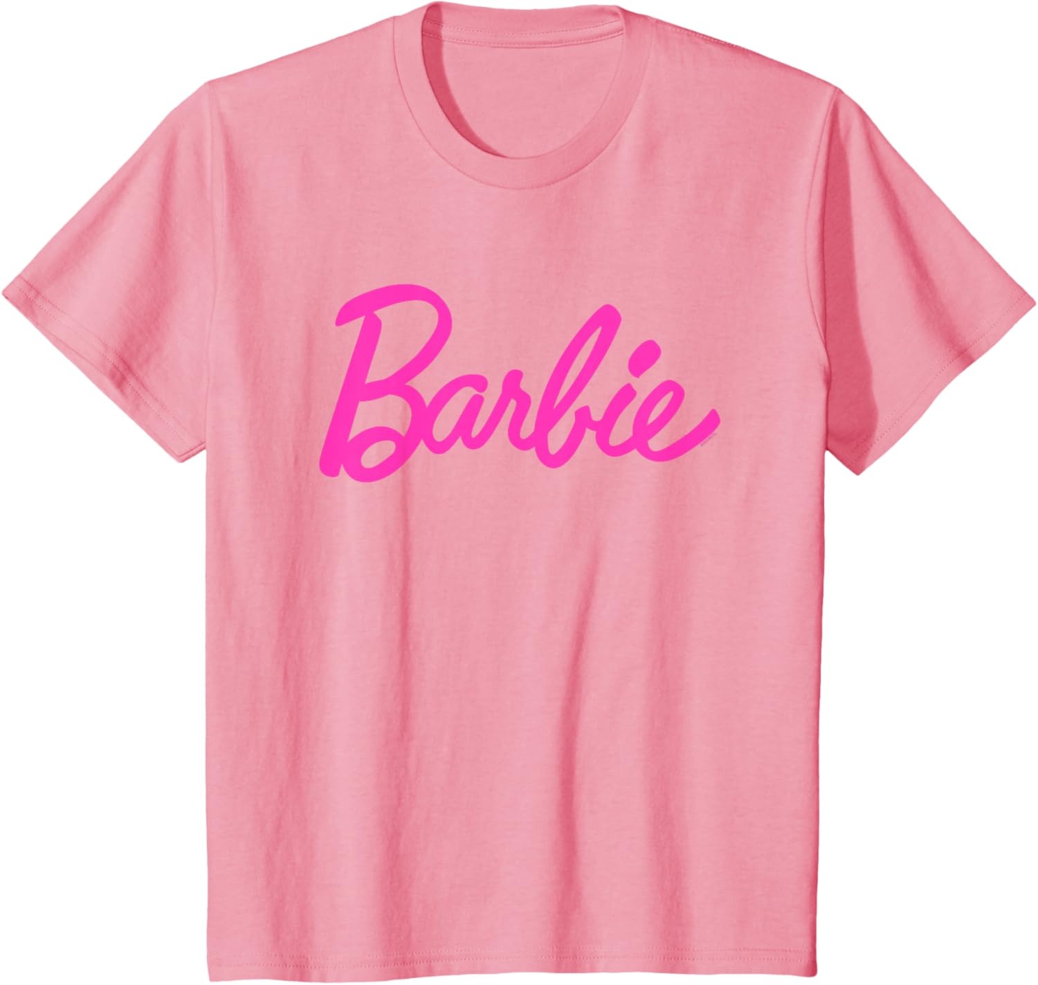 imageBarbie Classic Script Pink Logo TShirtPink