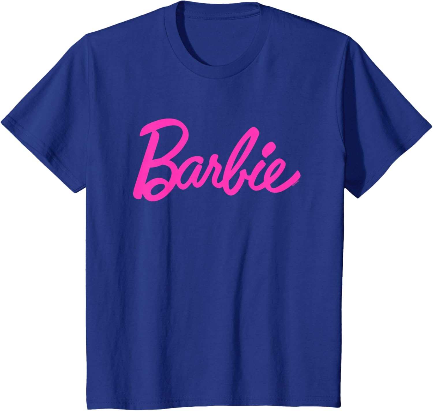imageBarbie Classic Script Pink Logo TShirtRoyal Blue