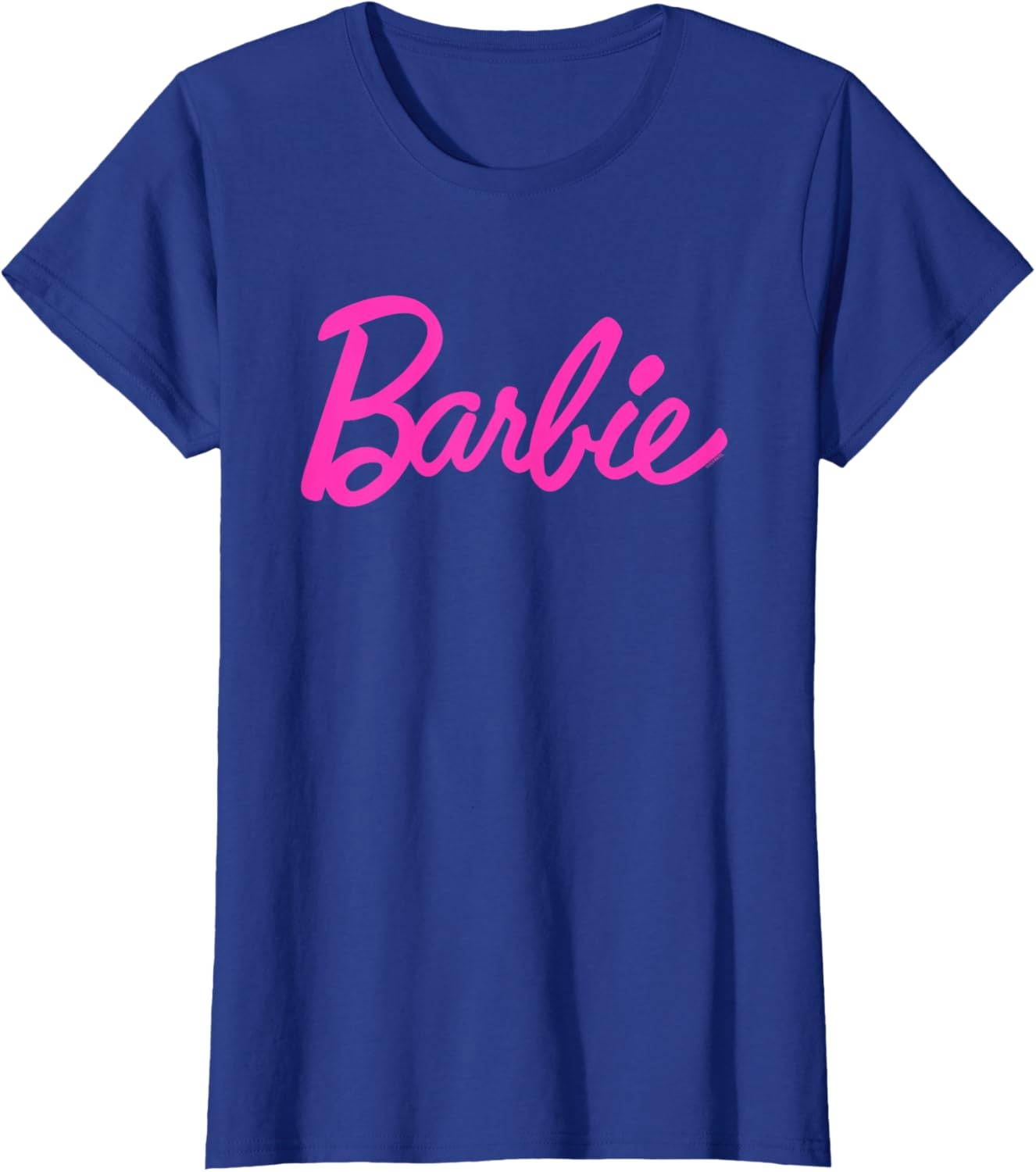 imageBarbie Classic Script Pink Logo TShirtRoyal Blue