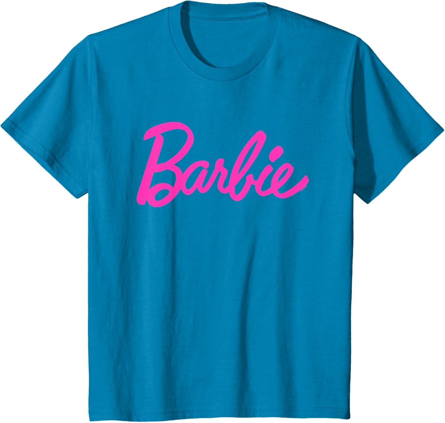 imageBarbie Classic Script Pink Logo TShirtSapphire Blue