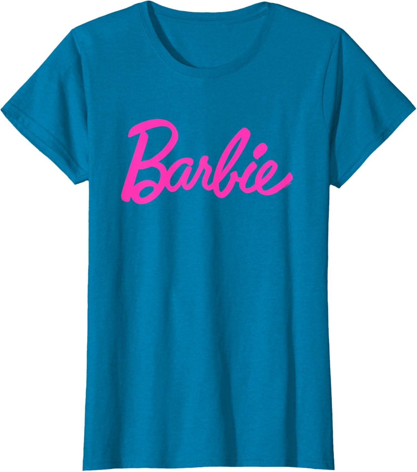 imageBarbie Classic Script Pink Logo TShirtSapphire Blue