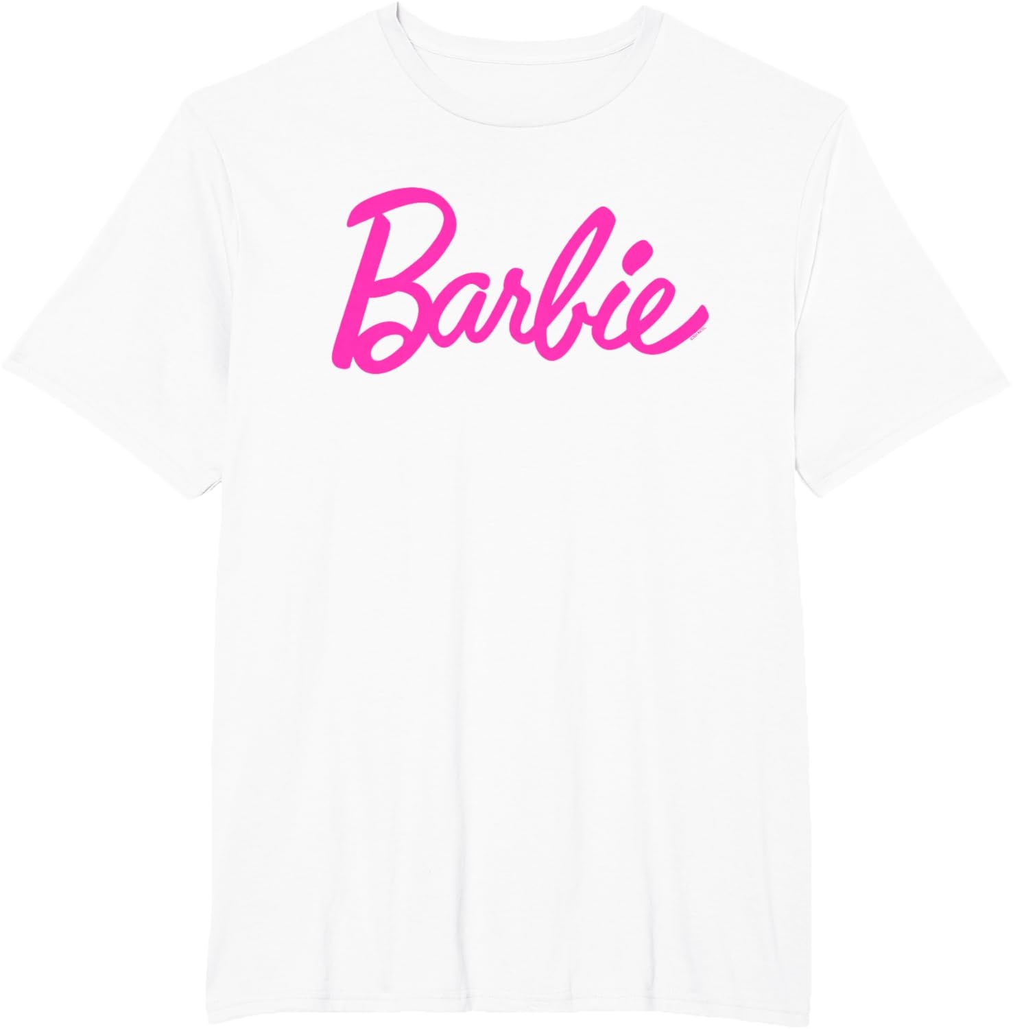 imageBarbie Classic Script Pink Logo TShirtWhite