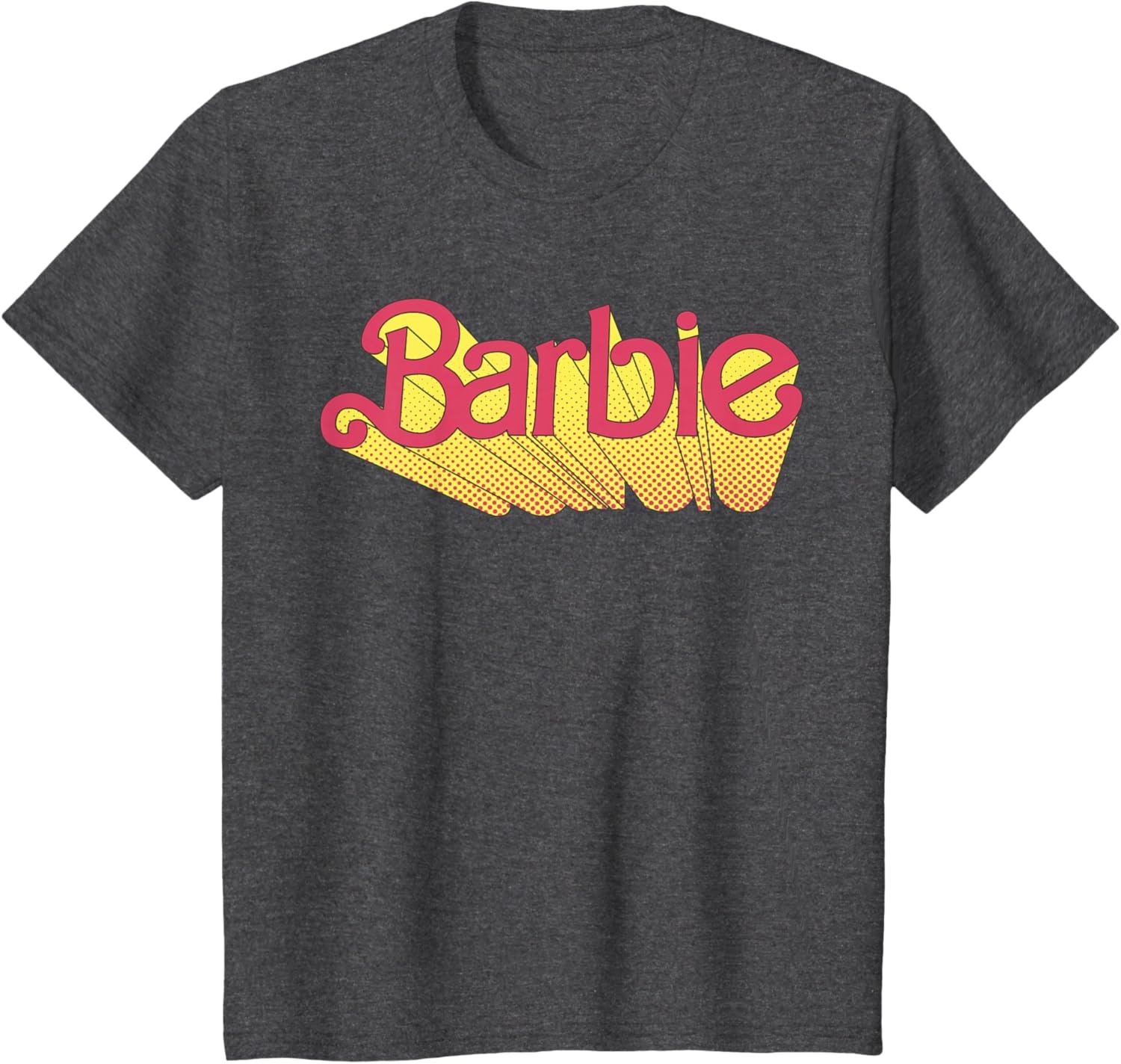 imageBarbie Comic Book Logo TShirtDark Heather Grey
