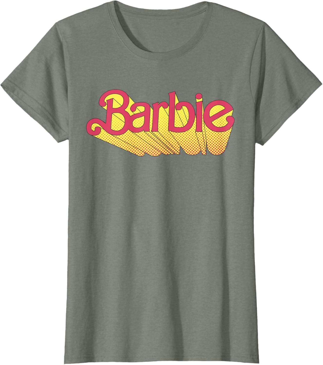 imageBarbie Comic Book Logo TShirtOlive Heather