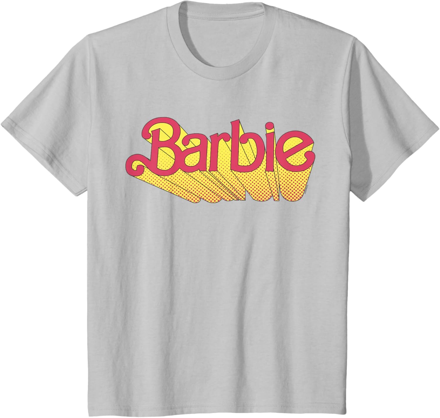 imageBarbie Comic Book Logo TShirtSilver Grey